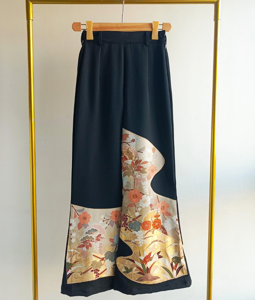 WIDE LEG PANT WITH CUFFS GIRL IN THE KIMONO
