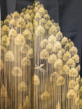 Load image into Gallery viewer, NALB (No Art Left Behind) Fabric: AP9-03 Black with Gold Crane Among The Trees