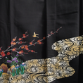 Load image into Gallery viewer, NALB (No Art Left Behind) Fabric: Black Nightfall Sakura | Gold river with Sakura