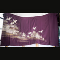 Load image into Gallery viewer, J21-12 Premium Fabric: Purple with gold crane RARE COLOR!