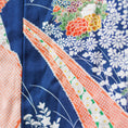 Load image into Gallery viewer, J21-10 Premium Fabric: Blue and orange combination (Rare furisode)