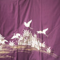 Load image into Gallery viewer, J21-12 Premium Fabric: Purple with gold crane RARE COLOR!