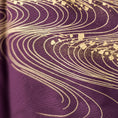 Load image into Gallery viewer, J21-12 Premium Fabric: Purple with gold crane RARE COLOR!