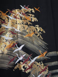 Load image into Gallery viewer, Sakura Collection Fabric: AP9-10 Gold and Red Cranes Over Golden Waves