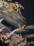 Load image into Gallery viewer, Sakura Collection Fabric: AP9-10 Gold and Red Cranes Over Golden Waves