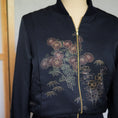 Load image into Gallery viewer, On-hand: Bomber Jacket : Navy Blue Garden (elegant color): BJ3639 - Size MA