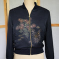 Load image into Gallery viewer, On-hand: Bomber Jacket : Navy Blue Garden (elegant color): BJ3639 - Size MA