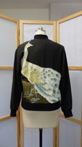 Load image into Gallery viewer, Ap24 On-hand: Black Bomber Jacket Peacock | BJ3536 | LA