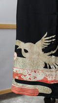 Load image into Gallery viewer, Ap30 On-hand: Black High Slit Skirt With Embroidered Phoenix | Mimi size