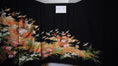 Load image into Gallery viewer, Sakura Collection Fabric: Black Orange Cranes Flying | MA01-09