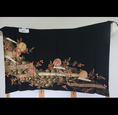 Load image into Gallery viewer, Premium Fabric: 1018-13 Black red embroidery
