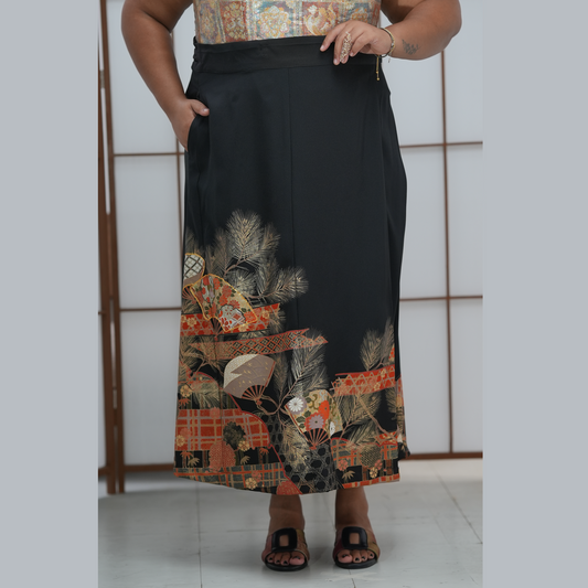 Premium On-hand: Black Wrap skirt | 3P | WS5159
