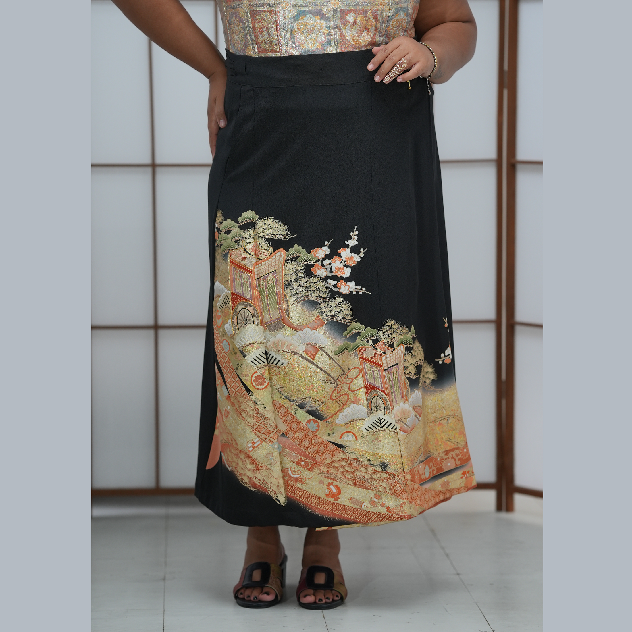 Premium On-hand: Black Wrap skirt | 3P | WS5314