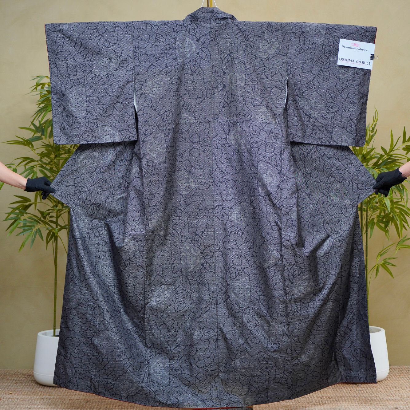 Premium Oshima Fabric: OSHIMA_0818_01 | Shadowed Blue