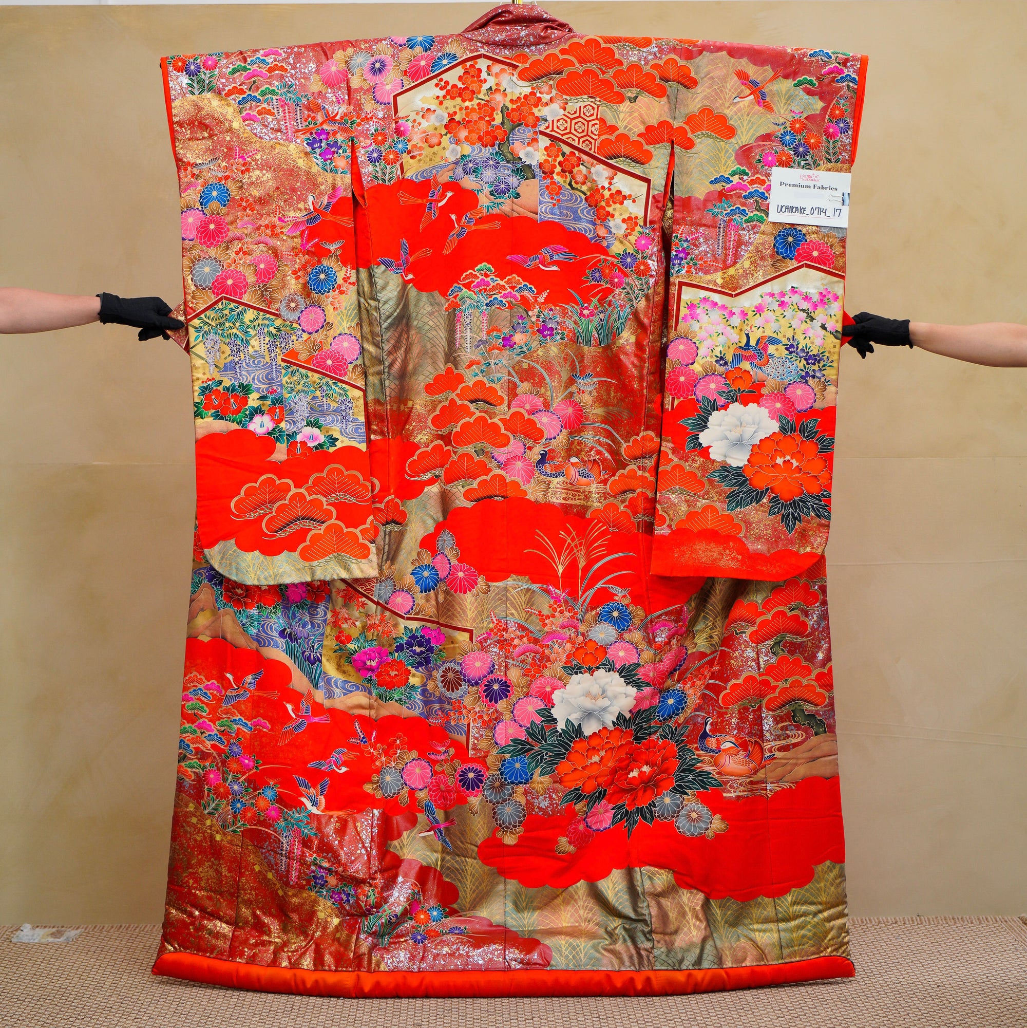 Coming Soon - Premium Uchikake Fabric: 0714_18 | Crimson Splendor