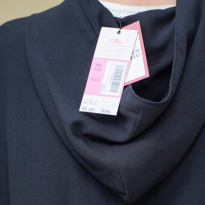 On-hand: Black Hoodie With Zipper | HWZ8211Y