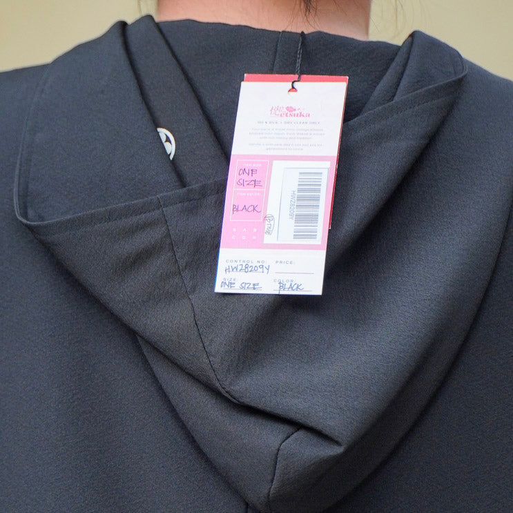 On-hand: Black Hoodie With Zipper | HWZ8209Y