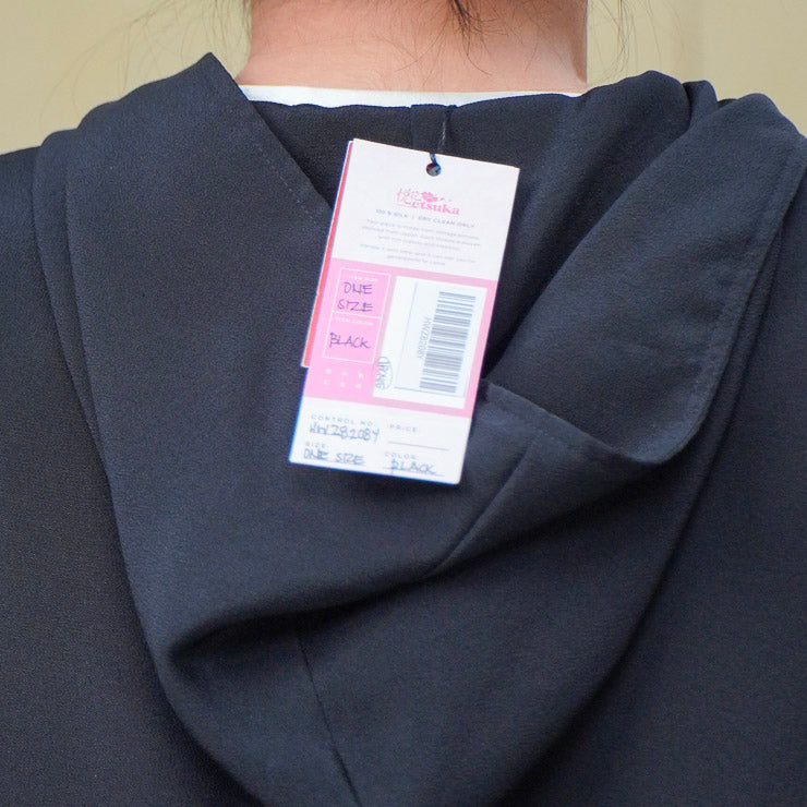 On-hand: Black Hoodie With Zipper | HWZ8208Y