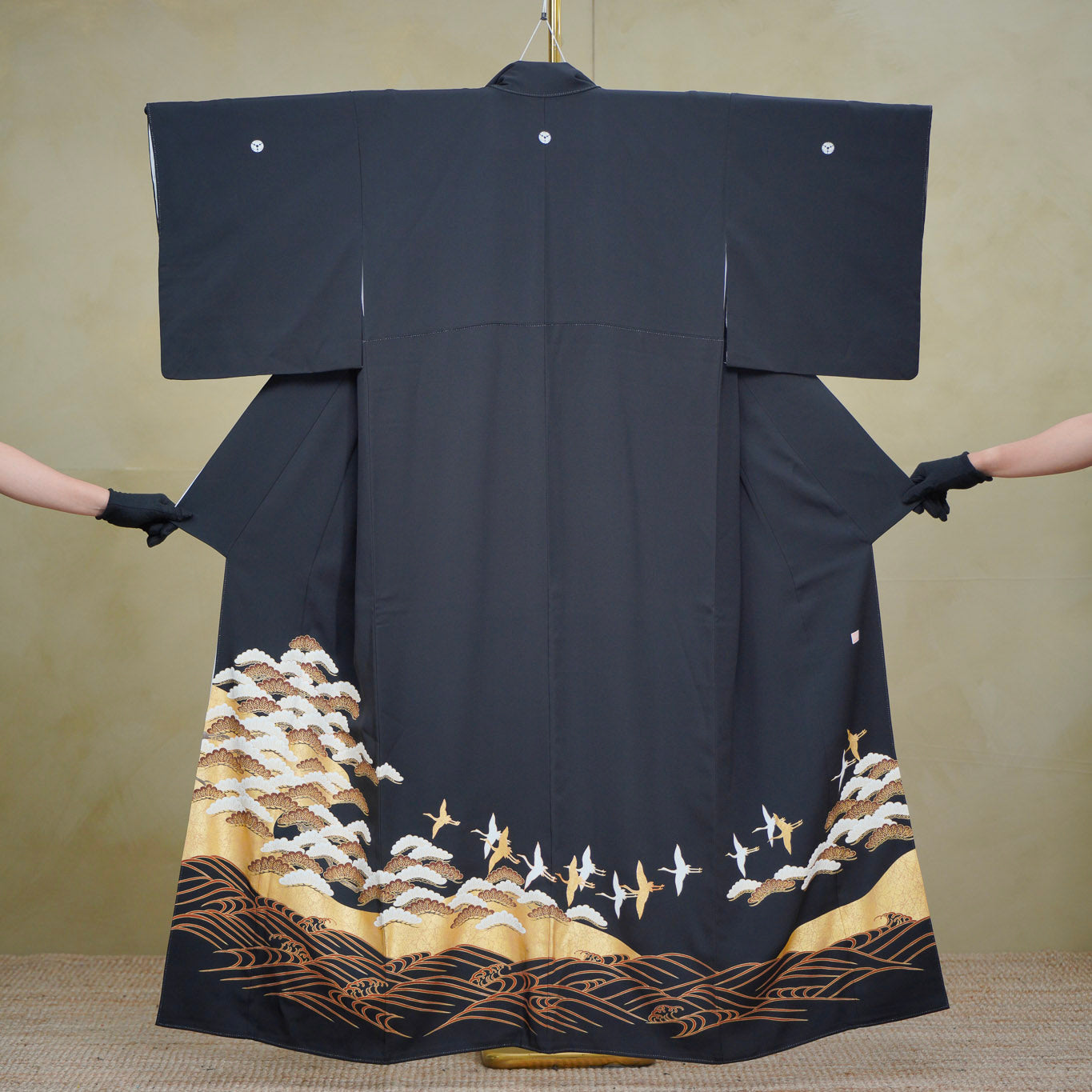 Premium Sho Fabric: 0801_03 | Ocean Majesty | Golden Patterns!
