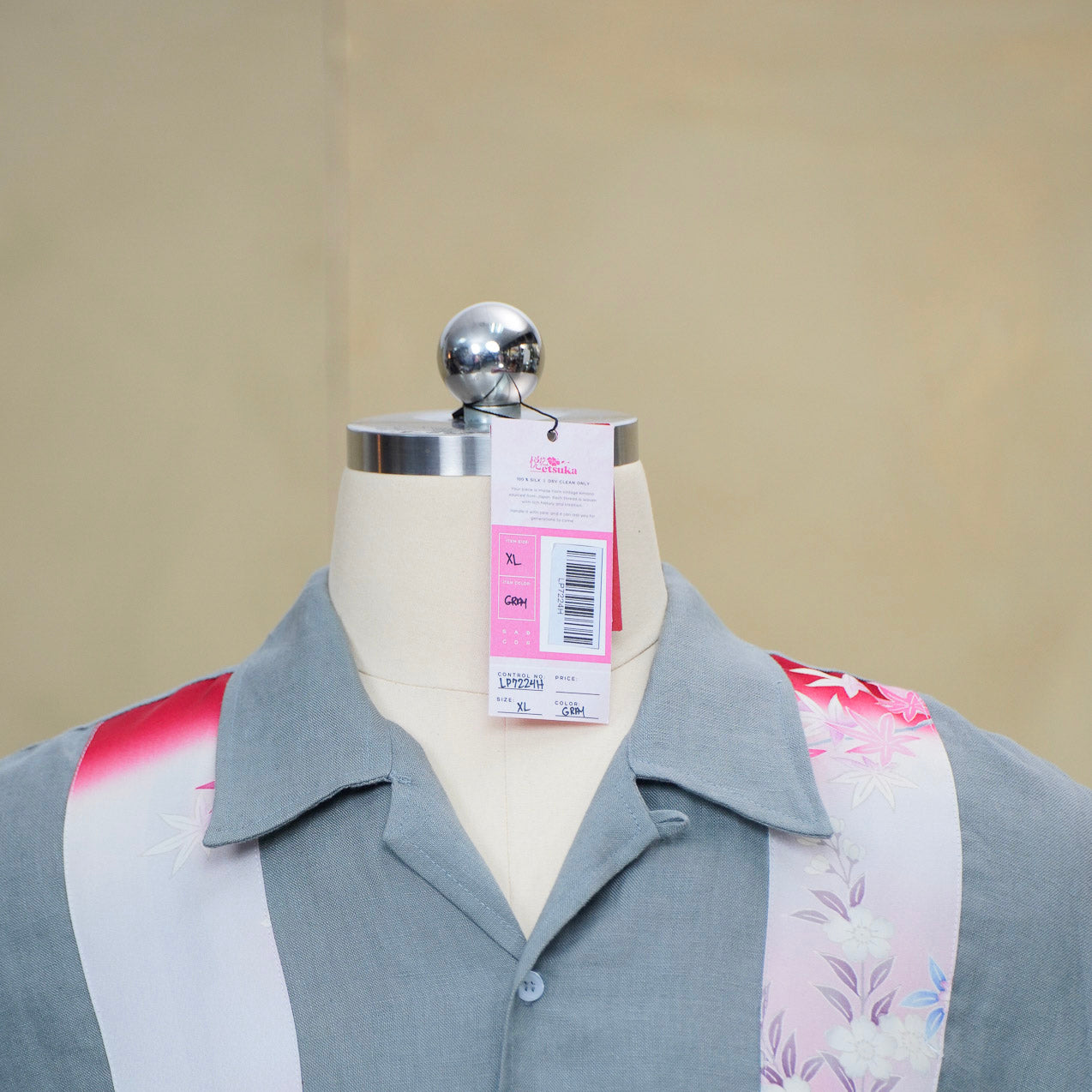 Premium On-hand: Gray Men's Linen Polo | XL | LP7224H