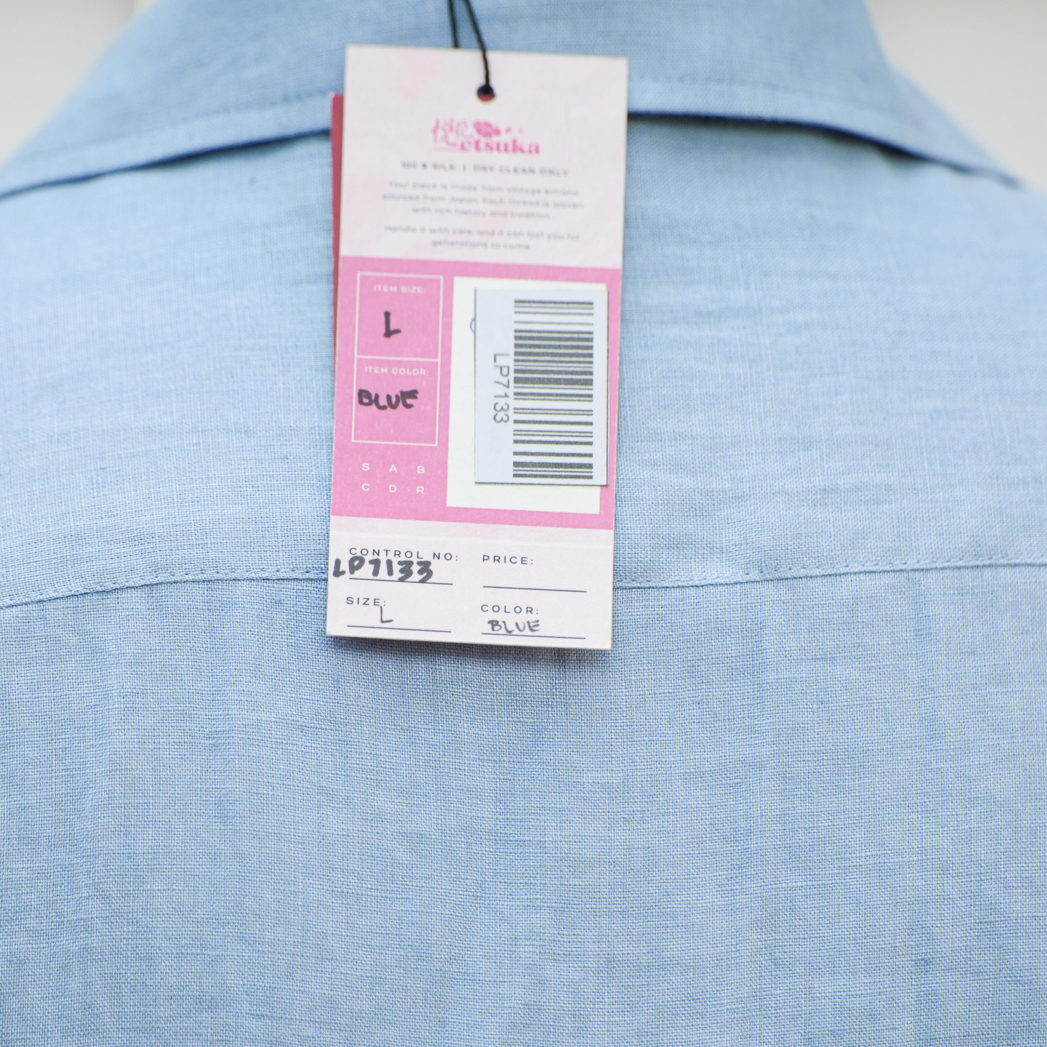 Premium On-hand: Blue Men's Linen Polo | LP7133 | L