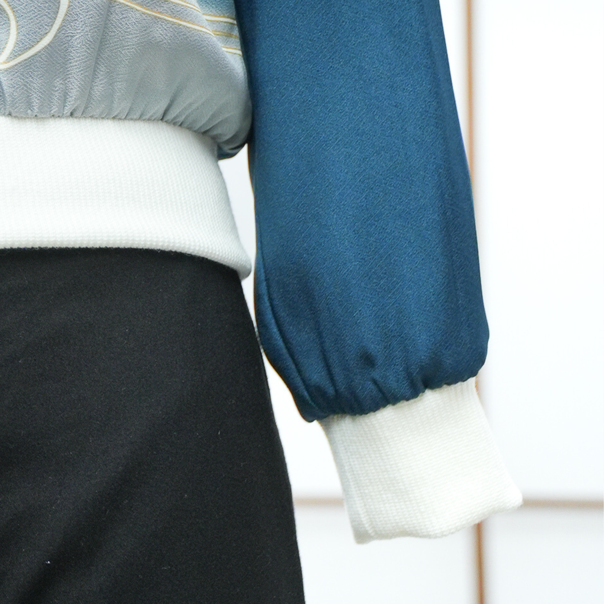 Premium On-hand: Blue Bomber Jacket with Hoodie | MB | BJH7290M
