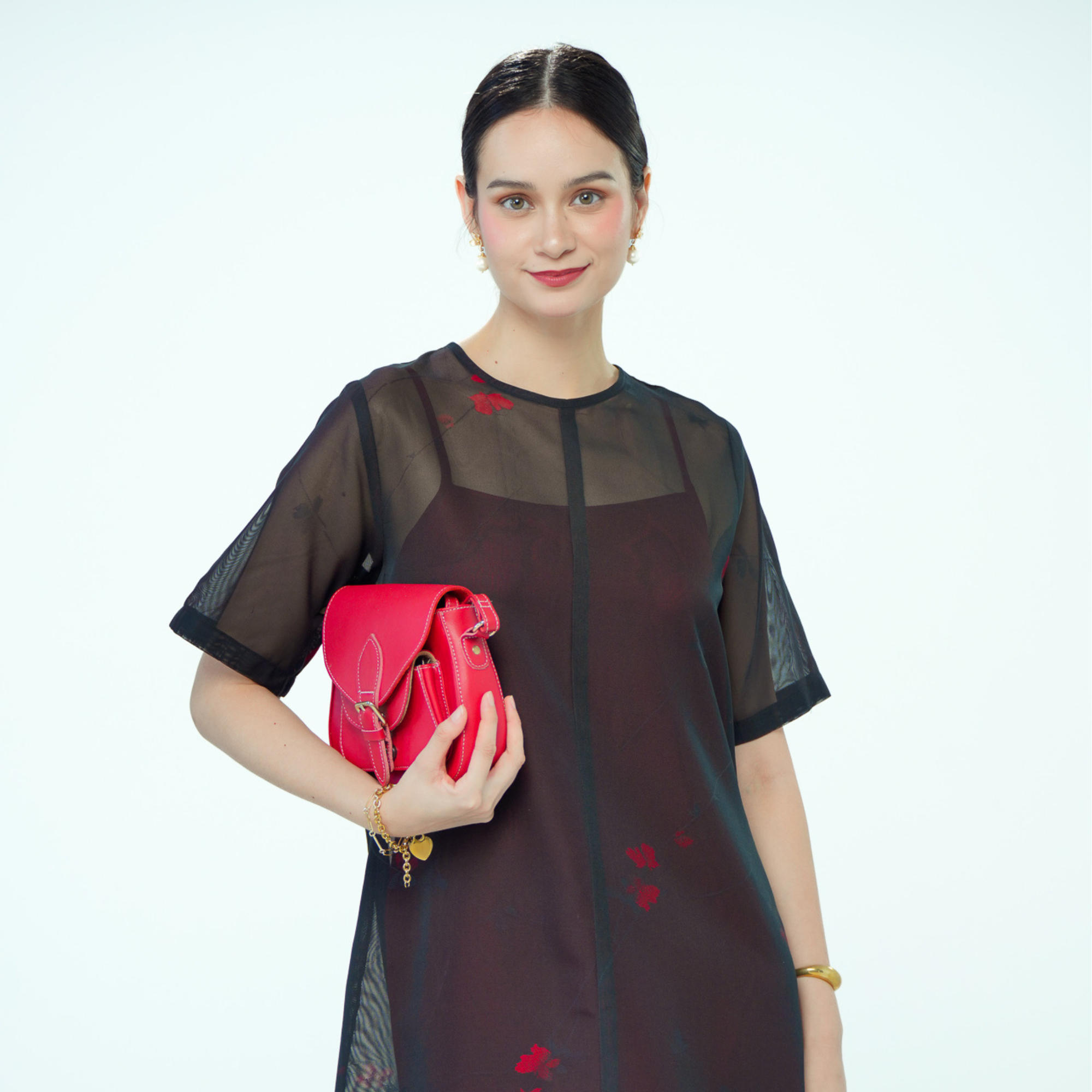 On-hand item: Black See-through Overlay Dress