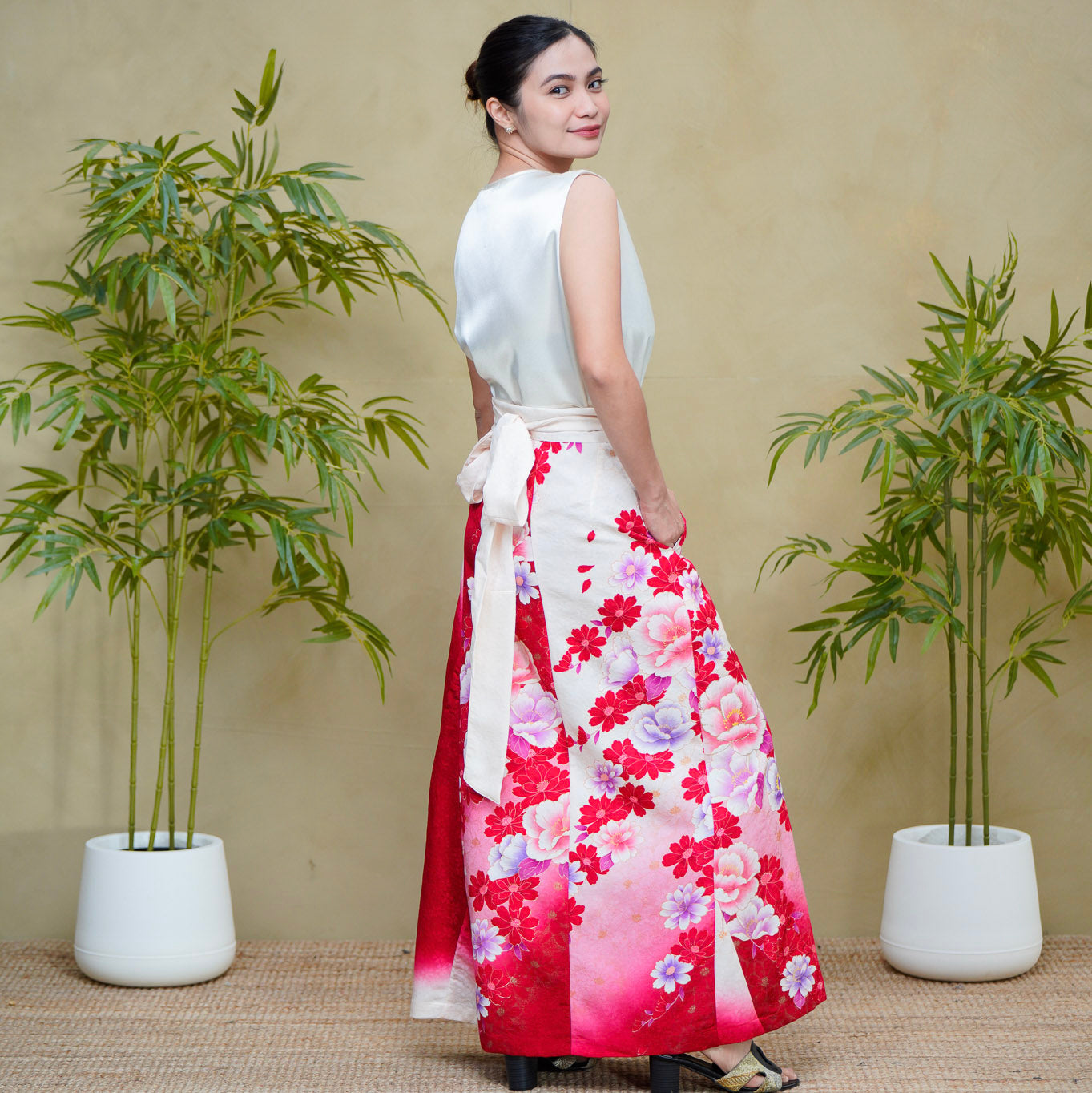 Premium On-hand: Red Wrap Skirt | 1T | WS8391Y