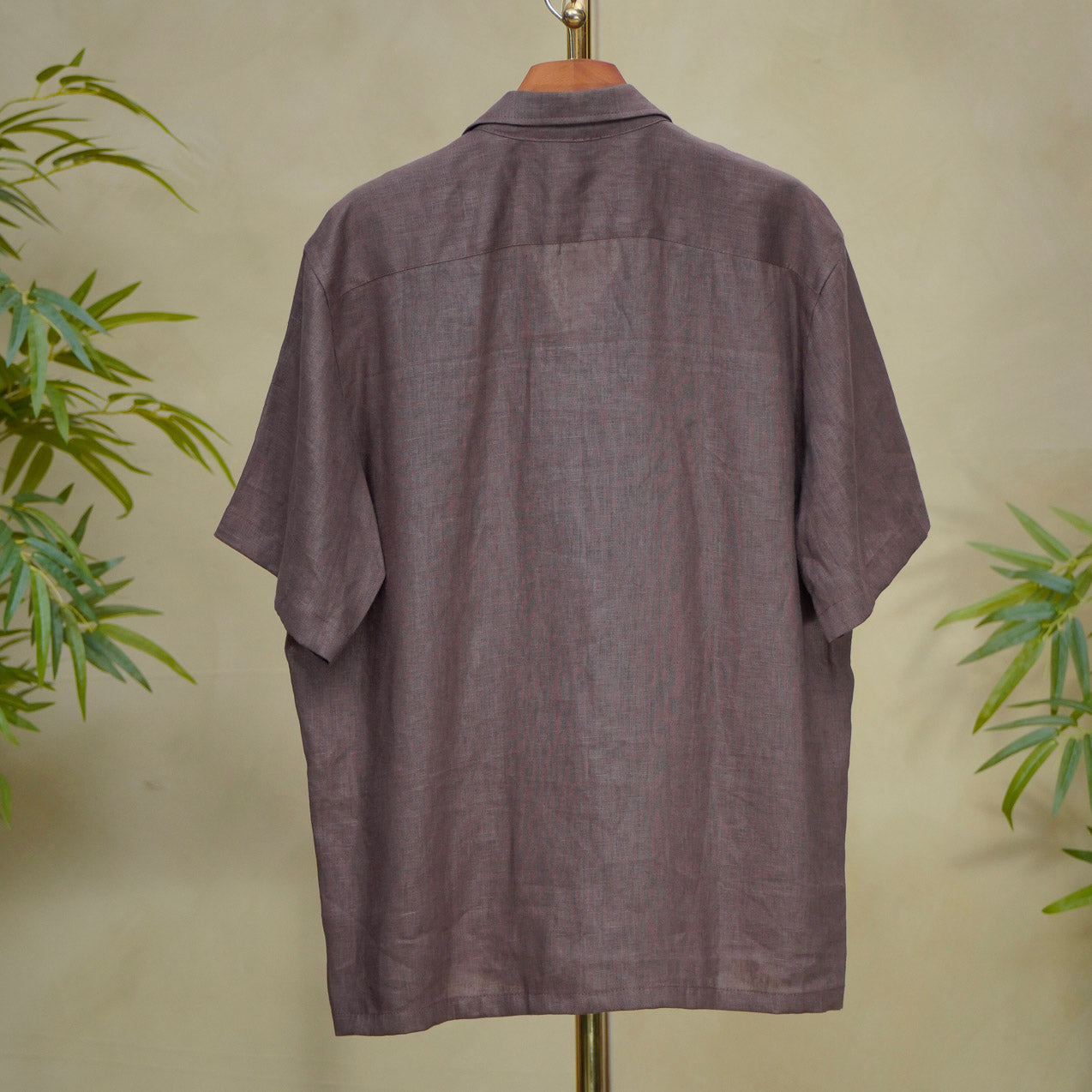 Premium On-hand: Brown Men's Linen Polo | XL | LP8439H