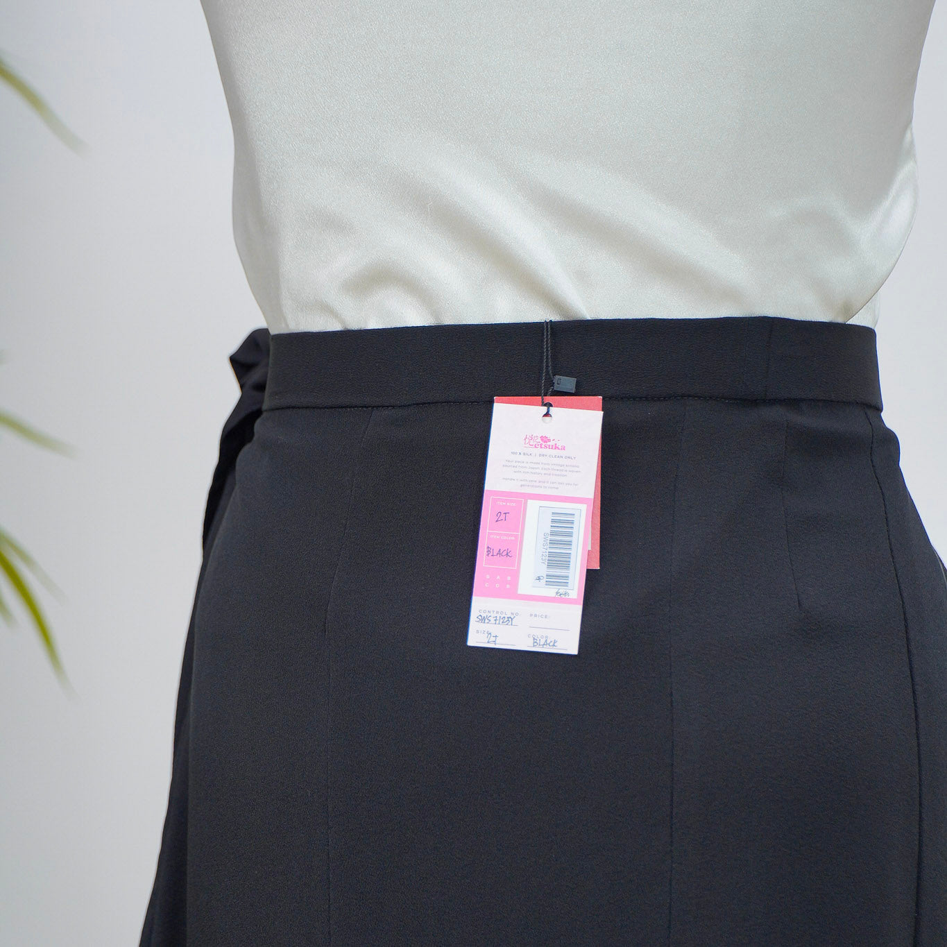 Premium On-hand: Black Summer Wrap Skirt | SWS7123 | 2T