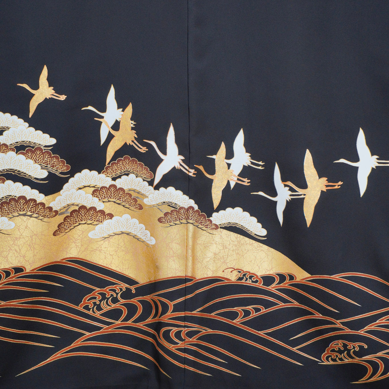 Premium Sho Fabric: 0801_03 | Ocean Majesty | Golden Patterns!