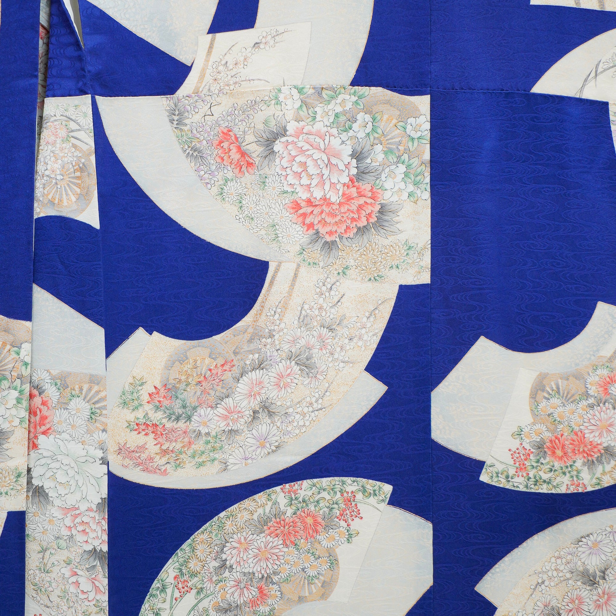 Premium Sho Fabric: 0714_04 | Blue Fans