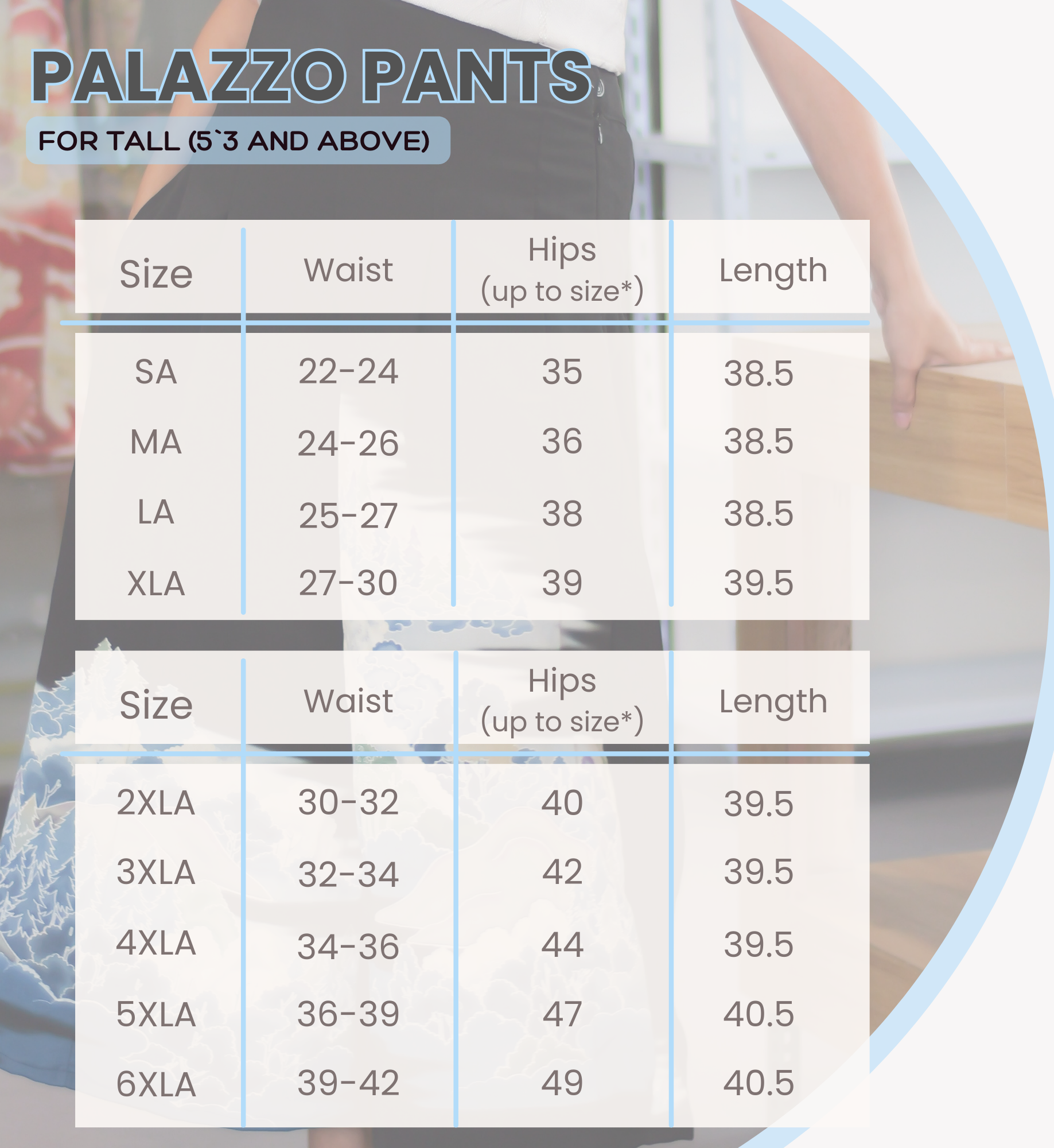 On-hand premium palazzo | Palazzo Pants - golden landscape (super luxurious!) | NPP500 | 5XLB