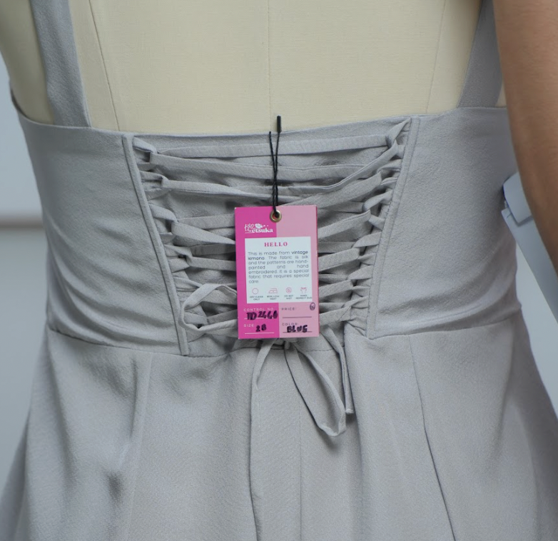Premium On-hand item: Blue Tea Dress | TD2660 | 2B | Yuzen Painting!