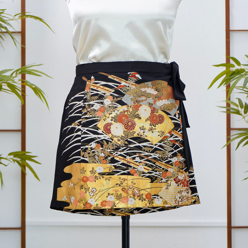 Premium On-hand: Black Summer Wrap Skirt | SWS7121 | 2P
