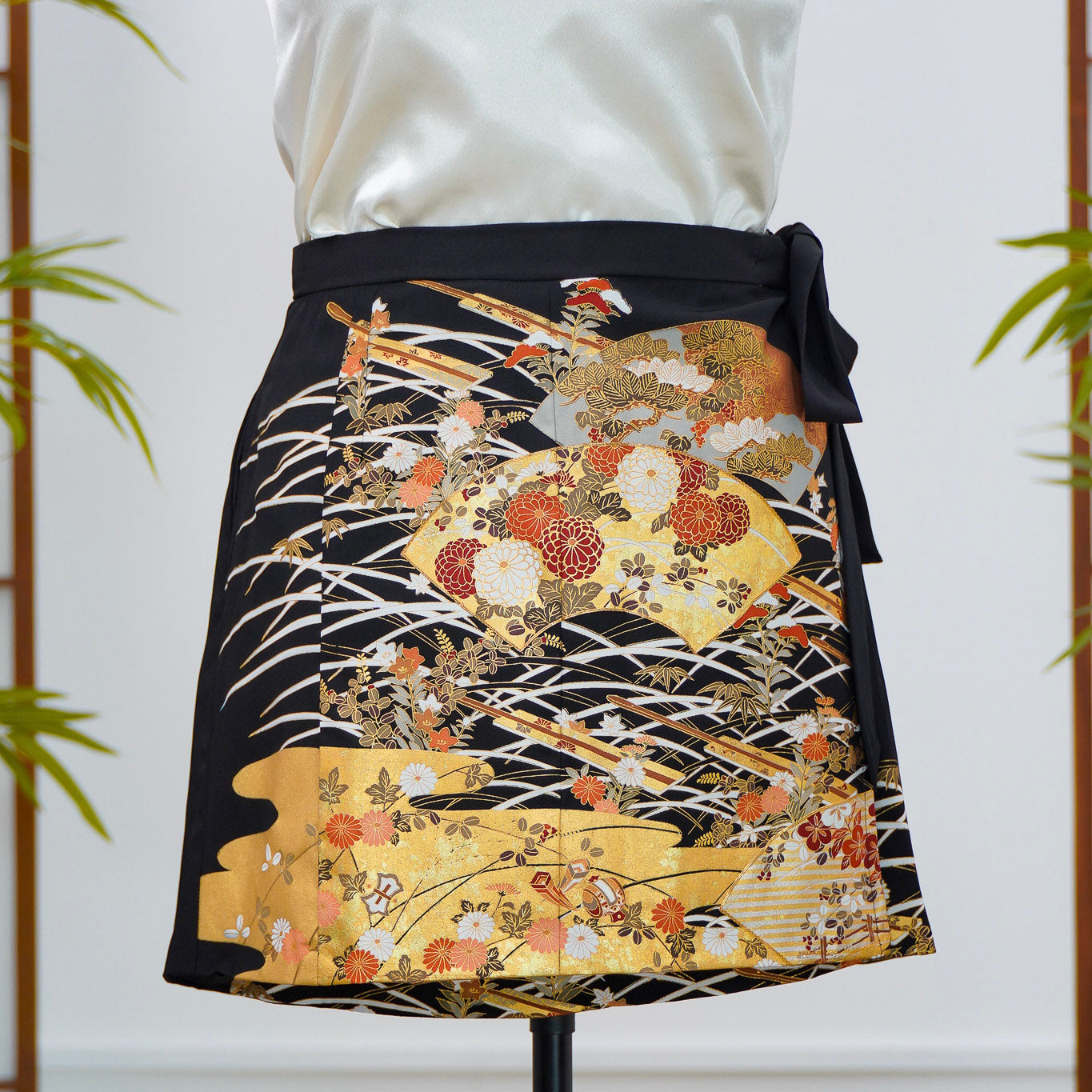 Premium On-hand: Black Summer Wrap Skirt | SWS7121 | 2P