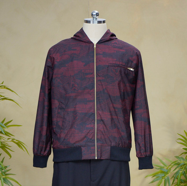 Premium On-hand: Red Loose Fit Oshima Men's Bomber Jacket | LBJ8379M | Large