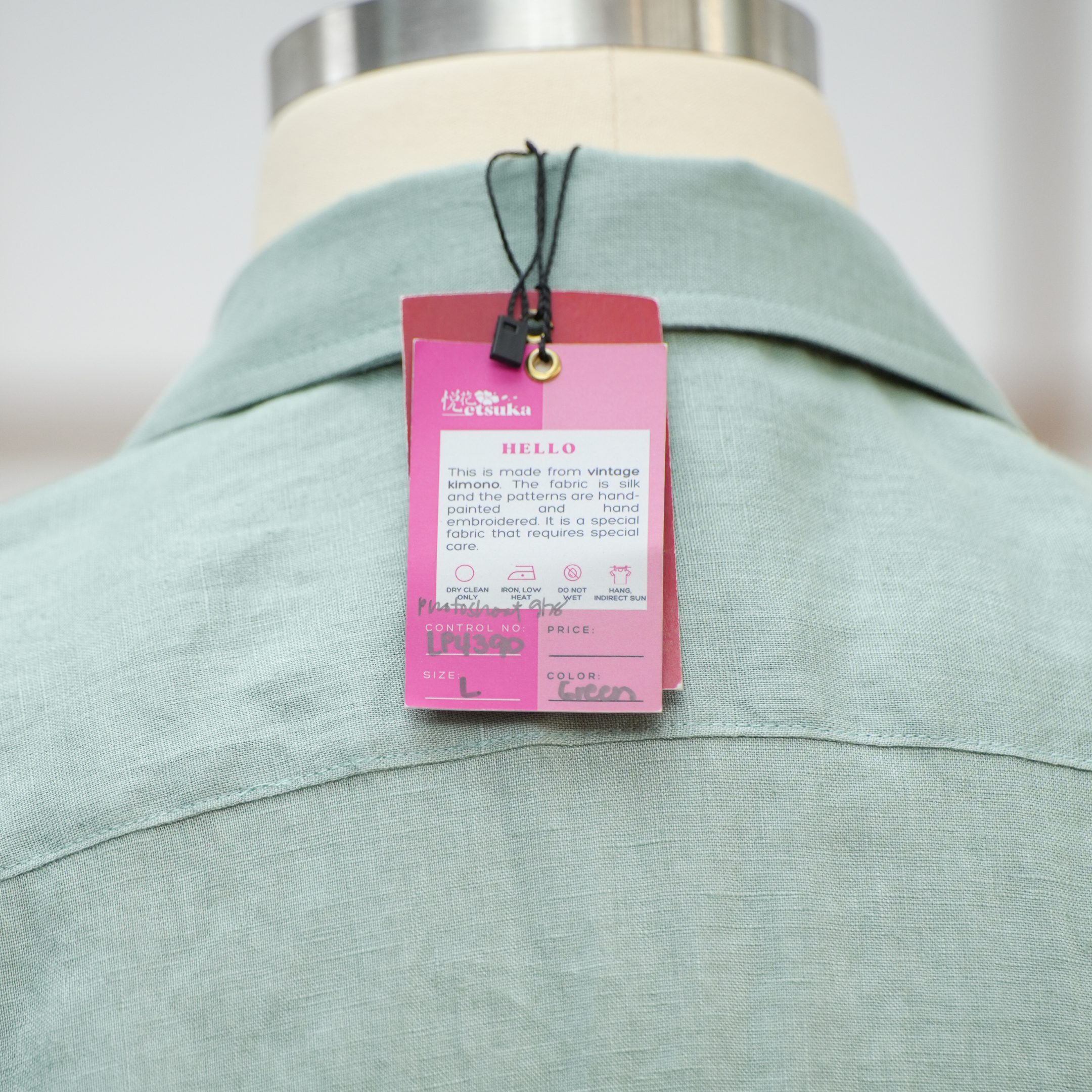 Premium On-hand: Green Men's Linen Polo | LP4390 | L