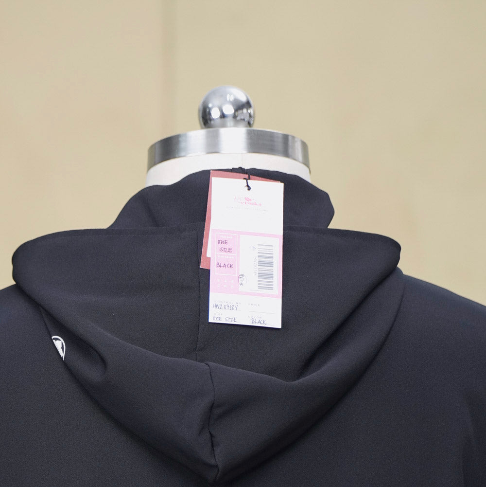 Premium On-hand: Black Hoodie With Zipper | HWZ8318Y