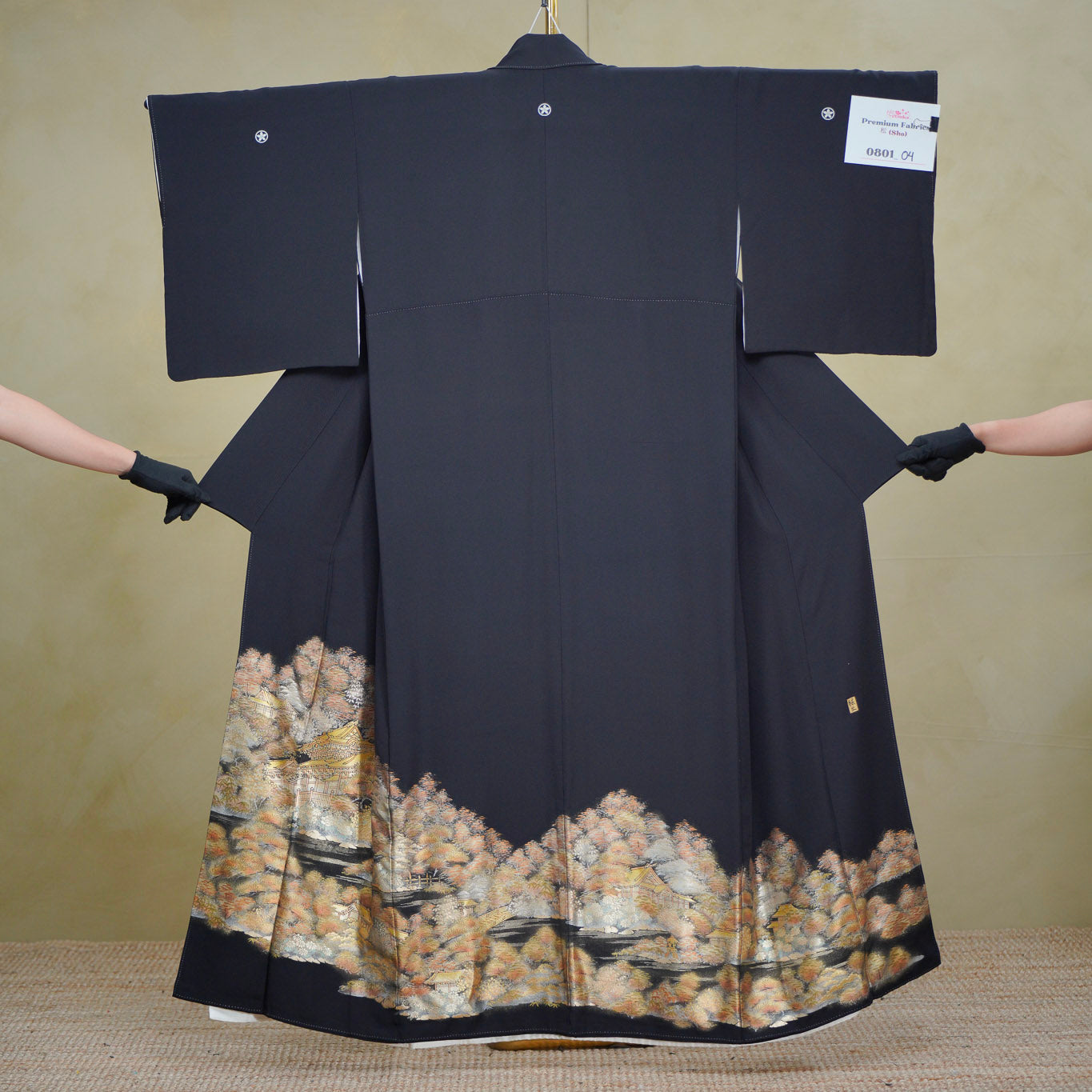 Premium Sho Fabric: 0801_04 | The Hidden Garden | Golden Emboss OMG