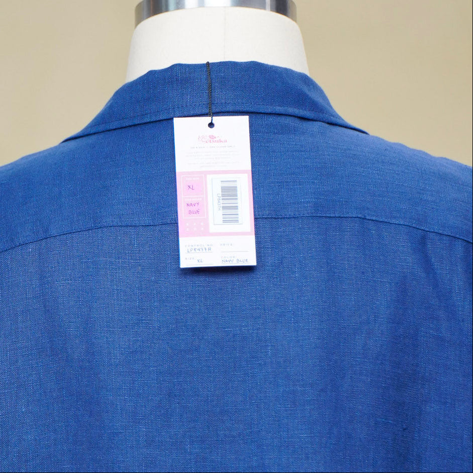 Premium On-hand: Navy Men's Linen Polo | XL | LP8437H