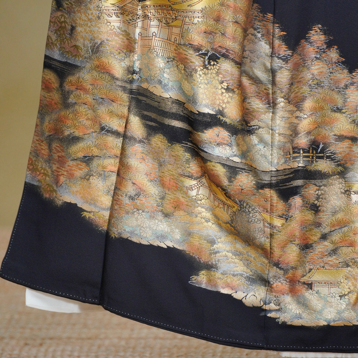 Premium Sho Fabric: 0801_04 | The Hidden Garden | Golden Emboss OMG