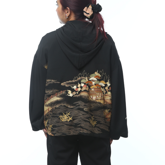 On-hand: Hoodie With Zipper | HWZ4601 - with some gold elements!