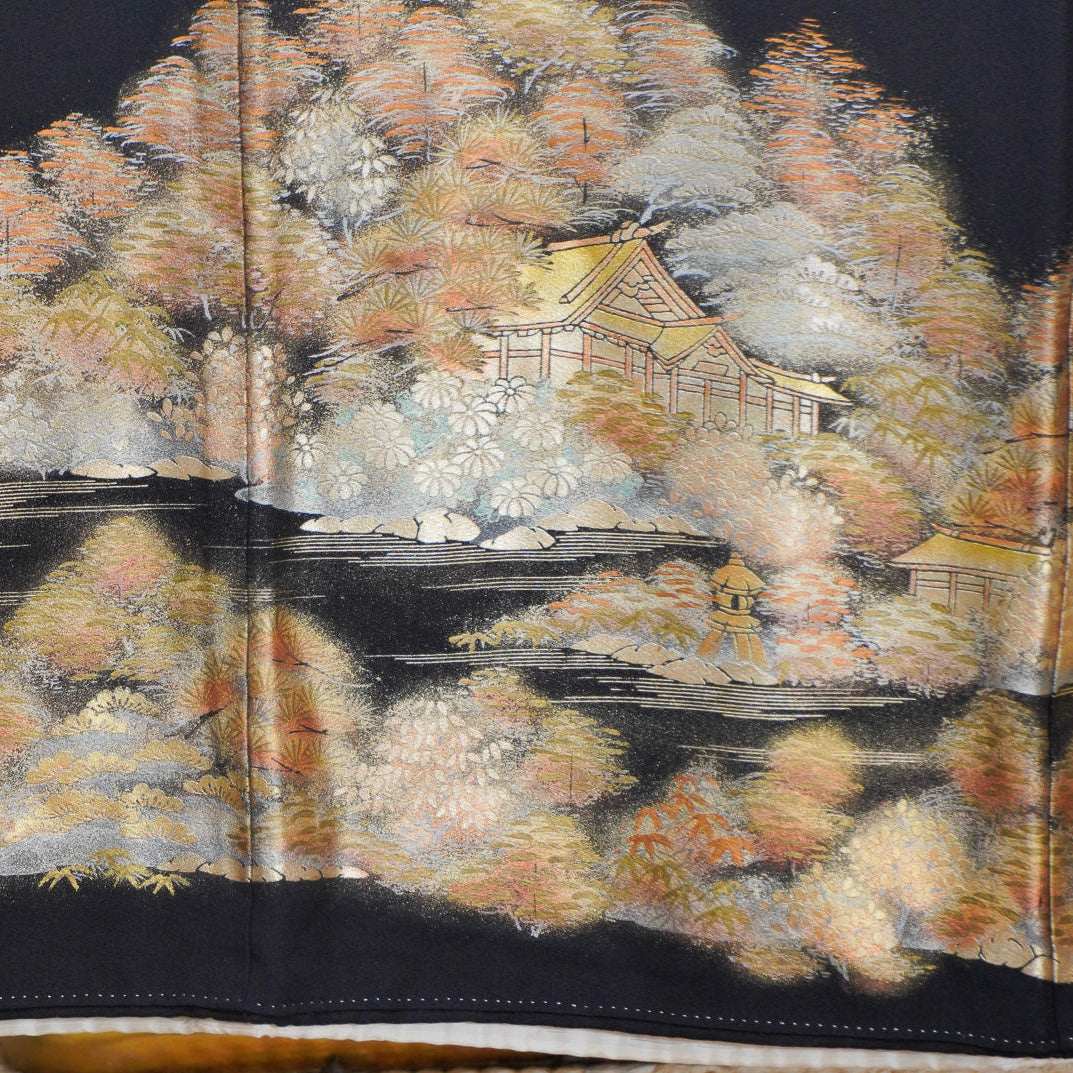 Premium Sho Fabric: 0801_04 | The Hidden Garden | Golden Emboss OMG