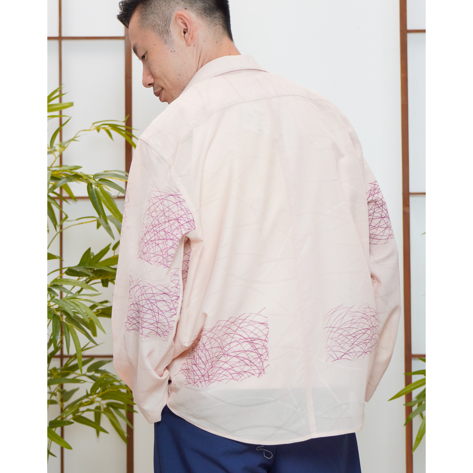 On-hand item: See through Dress shirt for Men | Pink