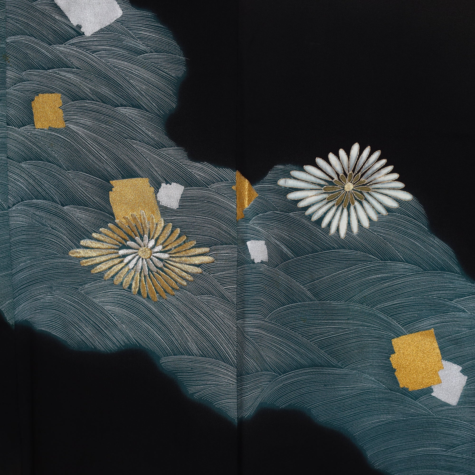 Chiku Fabric: H_0519_14 | Gold Accents