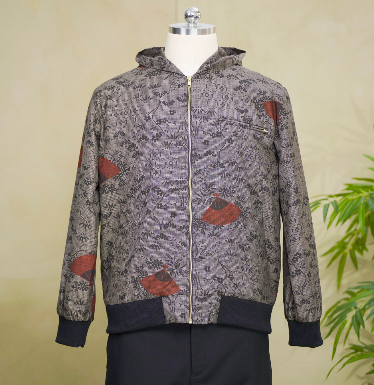 Premium On-hand: Brown Loose Fit Oshima Men's Bomber Jacket | LBJ8342M | Large