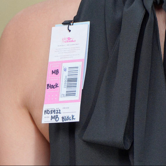 (RH) On-hand item: Black Halter Dress | HD5922 | MB