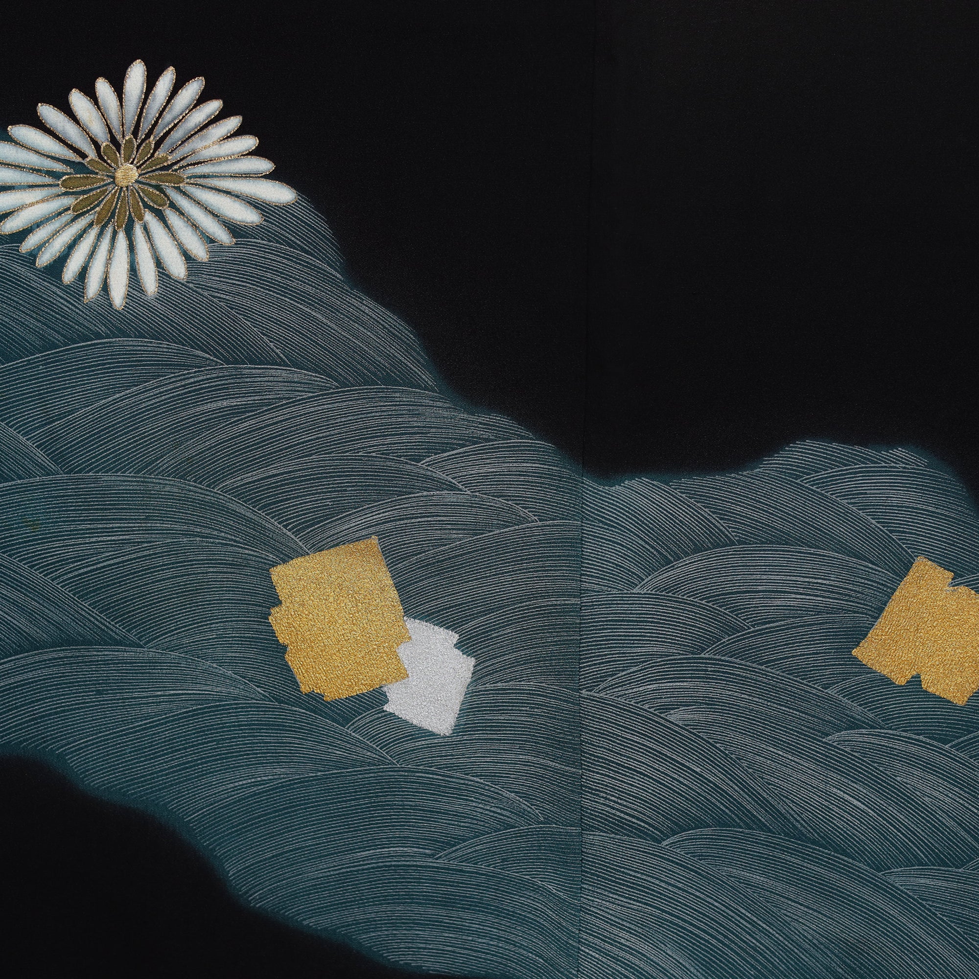 Chiku Fabric: H_0519_14 | Gold Accents
