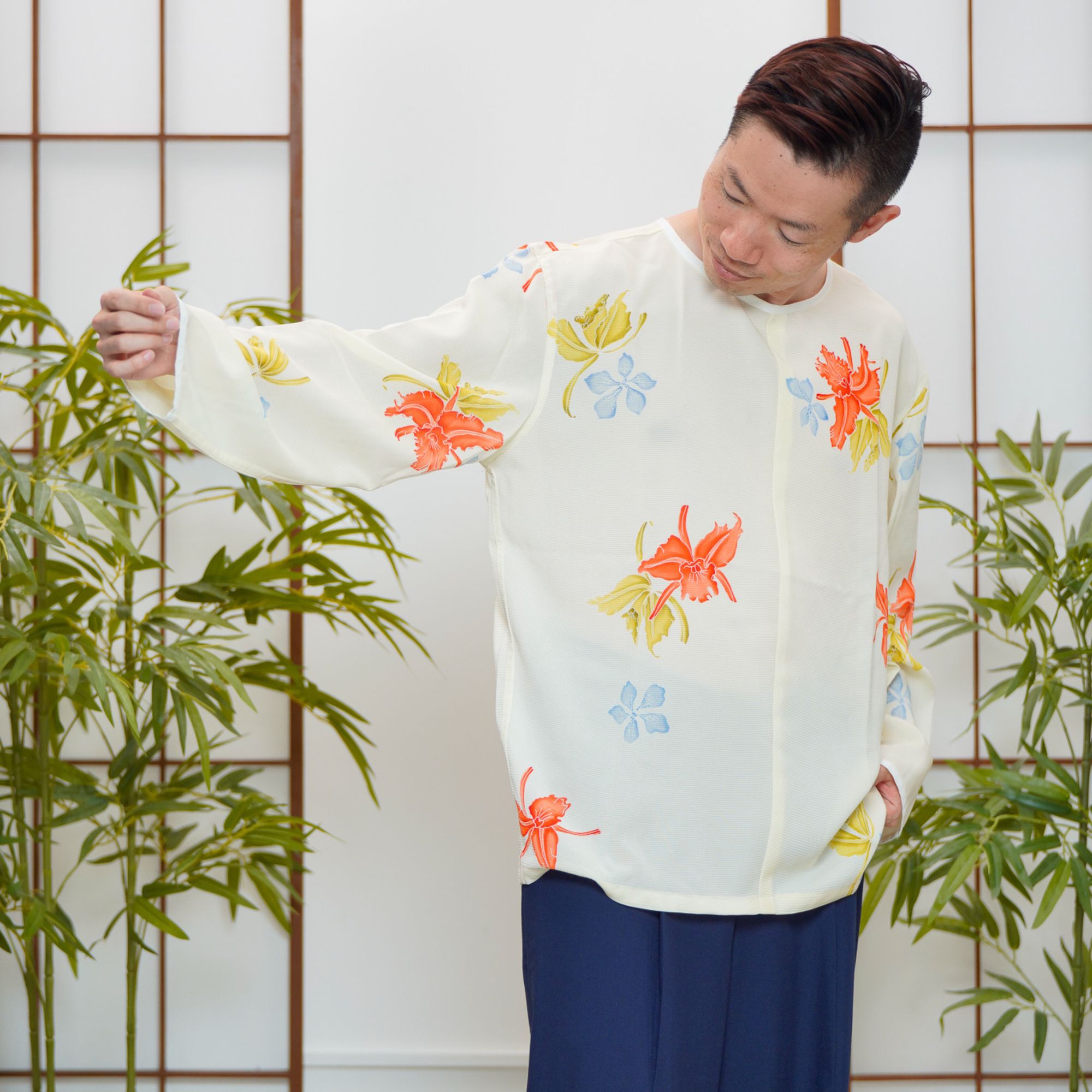 On-hand item: See-through Long-Sleeve Pullover shirt | White